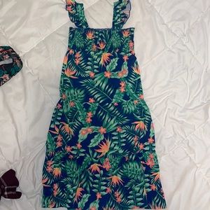 Girls summer hawaiian long maxi dress size small 6-6x
